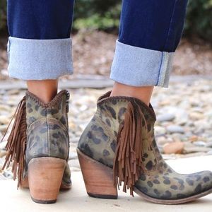 Liberty Black Chita Olivo Fringe Boot